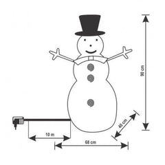 Figurina Om de Zapada Luminos 90 cm cu 80 Led-uri Home