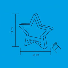 Figurina Stea pentru Geam sau Usa 6 Led-uri Temporizator lemn 17 cm