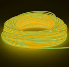 Fir cu lumina ambientala pentru auto neon flexibil 32 mm culoare galben