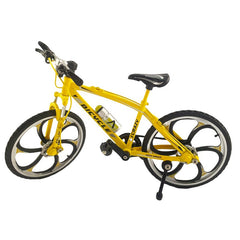 Macheta bicicleta MTB, scara 1:8, model realist, metal, 19.5×7.5×12 cm