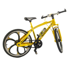 Macheta bicicleta MTB, scara 1:8, model realist, metal, 19.5×7.5×12 cm