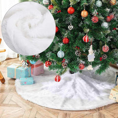 Fusta covor blanita alba pentru brad de craciun diametru 120 cm pufoasa aspect zapada