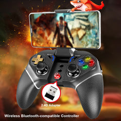 Gamepad Wireless, PS3/PC/Android/iOS, TURBO, suport smartphone latime 8 cm
