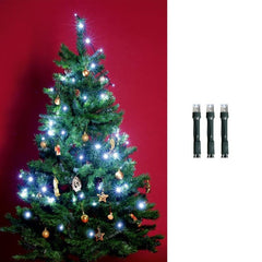 Ghirlanda Brad 100 Led-uri lungime 9.5 metri Interior lumina alb rece