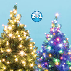 Ghirlanda cu Led-uri Dual Color 2 moduri functionare Telecomanda Exterior 7m