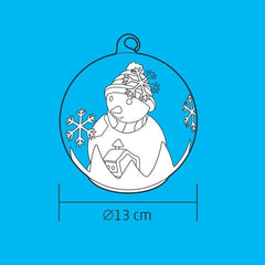 Glob cu Led si figurina Om de Zapada din sticla cu baterii