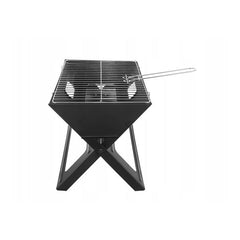Gratar de gradina pliabil 3 accesorii gatit grill portabil otel 46x30x30 cm