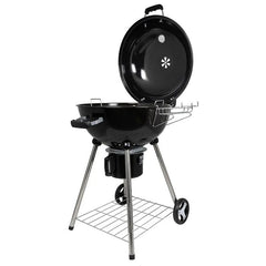 Gratar rotund cu capac grill 54 cm termostat colector cenusa roti 68x57x99 cm