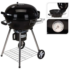 Gratar rotund cu capac grill 54 cm termostat colector cenusa roti 68x57x99 cm