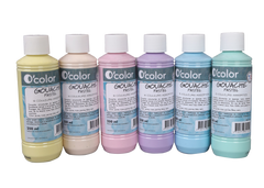 Guasa lavabila 6 buc 250 ml culori Pastel
