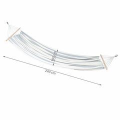 Hamac dublu rio 240x160 cm tije din lemn bumbac maxim 120 kg