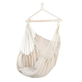 Hamac tip Scaun cu 2 perne Bara din Lemn Bumbac Bej