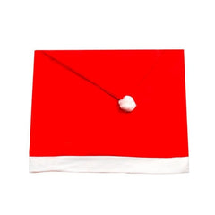 Husa scaun model caciula mos craciun marime universala 65x50 cm rosu