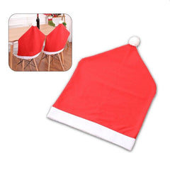 Husa scaun pentru craciun marime universala 60x50 cm rosu alb