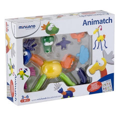 Joc constructie distractiv Animatch Miniland cu 31 de piese