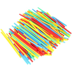 Joc creativ de constructie cu paie, 408 piese, multicolor