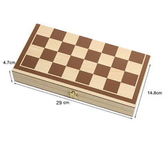 Joc de sah 32 de piese dimensiuni 29.5 - 29.5 - 3.5 cm tabla din lemn