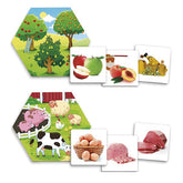 Joc pentru dezvoltarea cunostintelor despre natura: De unde provin alimentele?