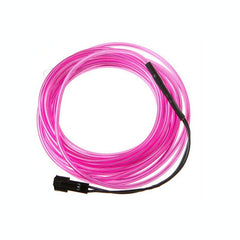 Kit 2 m fir electroluminescent cu invertor culoare rosu