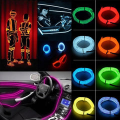 Kit el wire pentru imbracaminte si efecte speciale culoare drop-down alb