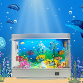 Lampa decorativa model acvariu pesti ornamentali multicolor 30-23-7 cm