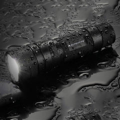 Lanterna led cu zoom 10 w 570 lm 260m acumulator 5 moduri iluminare aluminiu