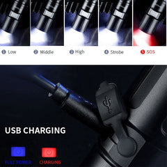 Lanterna led pana la 350 m 2300 lm acumulator pana la 480 minute functie powerbank aluminiu negru
