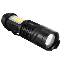 Lanterna led smd si cob 400 mah reincarcabile zoom 3 moduri iluminare