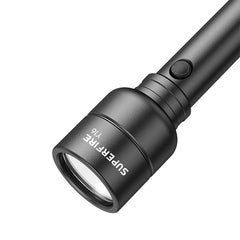 Lanterna superfire y16 20 w 1700 lm pana la 360 m acumulator rezistenta la apa ip46 aluminu negru