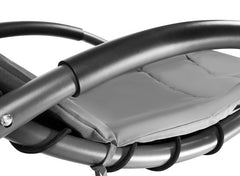 Leagan de gradina Ergonomic cu acoperis Umbrar si Perna - Gri