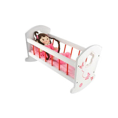 Leagan pentru papusi patut lemn 48x26x29 cm