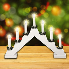 Lumanari Decorative de Craciun becuri tip flacara Home alb