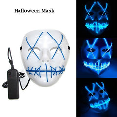 Masca Halloween Party Luminoasa 3 moduri iluminare marime universala