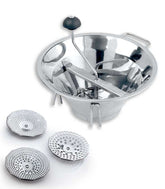 Masina profesionala de pasat rosii legume si fructe diametru 33 cm 3 site interschimbabile inox