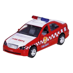 Masinuta die cast cu sunete si lumini 15 cm pompieri rosie