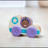 Masinuta din lemn Blue Star colectia GO TOTs