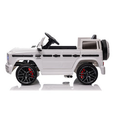 Masinuta electrica cu telecomanda mercedes benz g63 mp3 usbsd 2-25w roti spuma eva suspensii 110-69-53 cm
