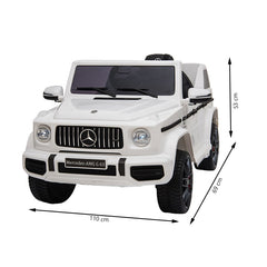 Masinuta electrica cu telecomanda mercedes benz g63 mp3 usbsd 2-25w roti spuma eva suspensii 110-69-53 cm