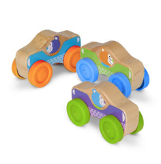 Masinute de stivuit cu Animale din lemn - Melissa and Doug