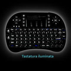 Mini tastatura Wireless Smart TV, PC, Tableta, PS3, Touchpad compatibila Android, Rii i8+