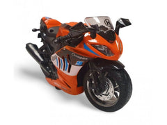 Motocicleta miniatura sunete si lumini led mecanism inertial 14x7x5 cm