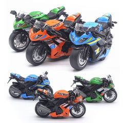 Motocicleta miniatura sunete si lumini led mecanism inertial 14x7x5 cm