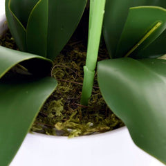 Orhidee artificiala decorativa roz 24 flori si boboci ghiveci inaltime 65 cm