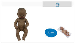 Papusa Bebelus African Baiat 32 cm - Miniland