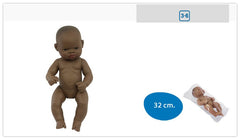 Papusa Bebelus african Fata 32 cm - Miniland