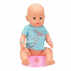 Papusa interactiva 40 cm 6 accesorii 3 ani bebelus cu biberon si olita