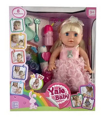 Papusa Interactiva cu 8 Functii 10 Accesorii si Senzor atingere 35 cm