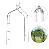 Pergola decorativa de gradina constructie metalica stil gothic 240-128-37 cm
