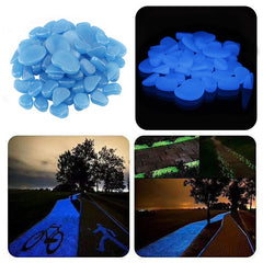 Pietricele Decorative Fosforescente Glow in the Dark Albastre 500g