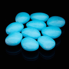 Pietricele fosforescente lumineaza glow aqua diametru 4 cm 10 bucati